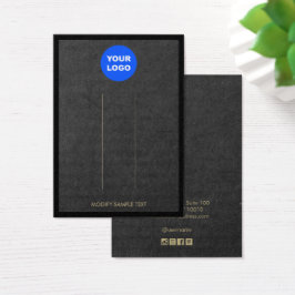 Lägg till Logotyp Black Kraft Gräns Hair Clip Visn Visitkort