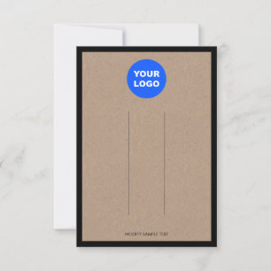 Lägg till Logotyp Brown Kraft Gräns Hair Clip Visn Inbjudningar