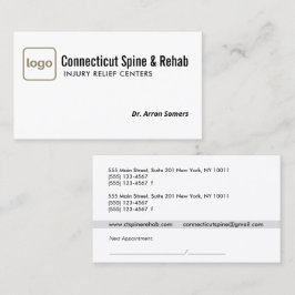 Lägg till Logotyp Chiropraktic Chiropractor Möte B Visitkort