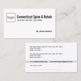 Lägg till Logotyp Chiropraktic Chiropractor Möte B Visitkort