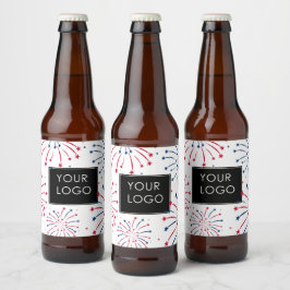 Lägg till Logotyp Corporate Business Company 4 jul Ölflaska Etikett