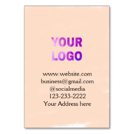 lägg till logotyp/design här för textpoänger bordsnummer