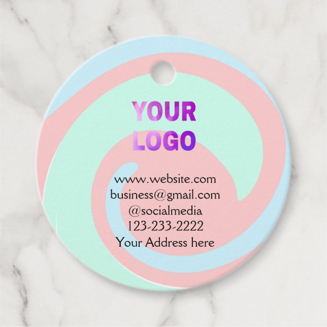 lägg till logotyp/design här för textpoänger gåvor etiketter (Framsida)