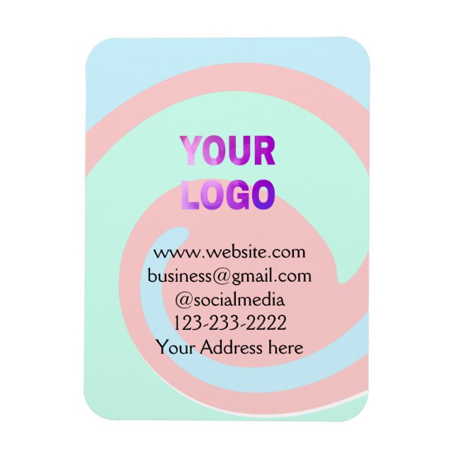 lägg till logotyp/design här för textpoänger magnet (Vertikal)