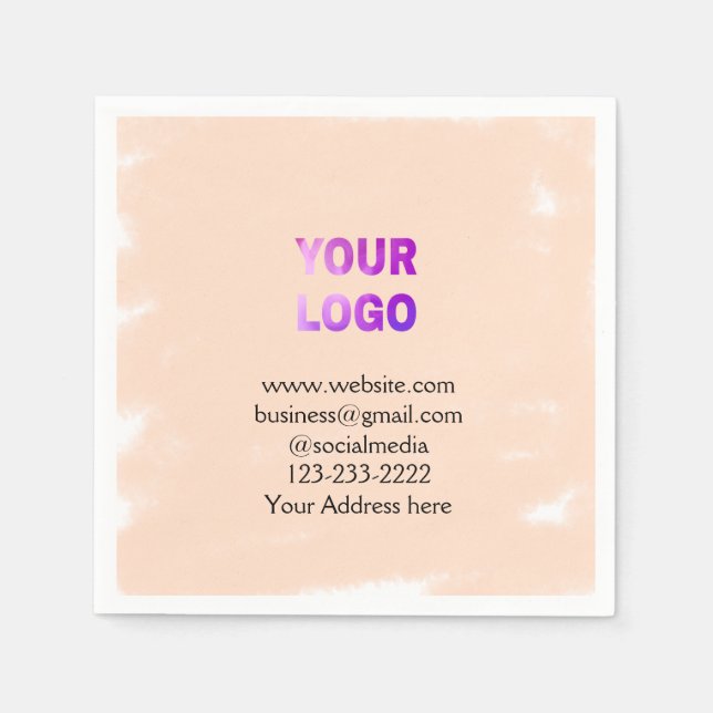 lägg till logotyp/design här för textpoänger pappersservett (Framsidan)