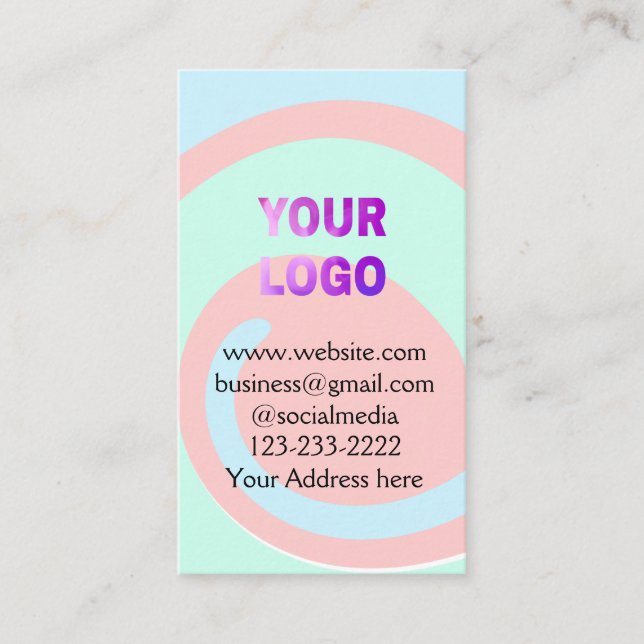 lägg till logotyp/design här för textpoänger visitkort (Framsida)