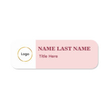 Lägg till logotyp Enkel rosablush Namn Titel