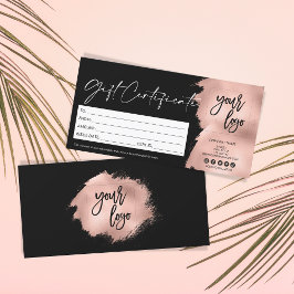 Lägg till logotyp för det moderna presentkortscert