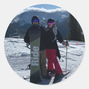 Lägg till Logotyp för fotoavbildning Runt Klistermärke