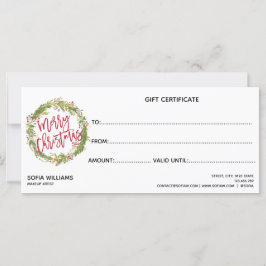 Lägg till Logotyp för presentkort för julcertifika