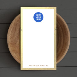 Lägg till Logotyp Guld Gräns Necklace Visning Card Visitkort