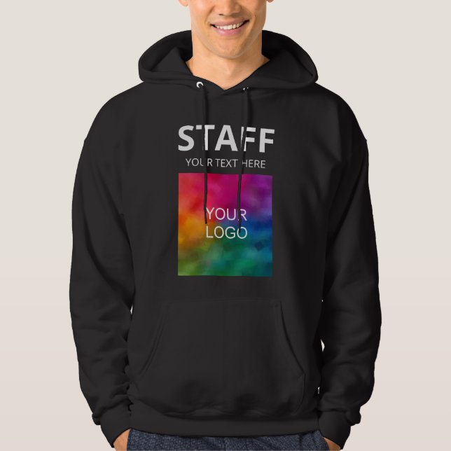 Lägg till Logotyp här Personalbesättningsmedlemmen Hoodie (Framsida)