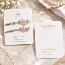 Lägg till logotyp Hårklämma Barrette Display Guld