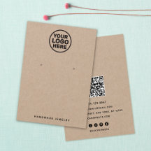 Lägg till Logotyp Kraft Earring Visning Holder QR-
