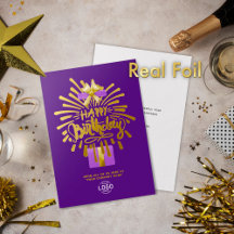 Lägg till Logotyp Lila Gift Fireworks Business Bir