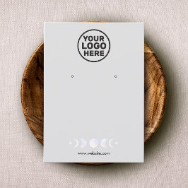 Lägg till Logotyp Måne Phase Zodiac Earring Visnin Visitkort