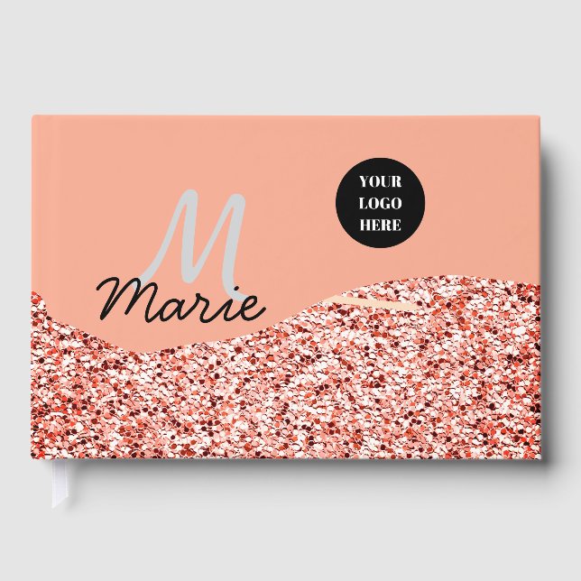 lägg till logotyp med blå gnistra tack vare rabatt gästböcker (Framsida)