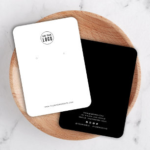 Lägg till Logotyp Modern Anpassningsbar Färg Earri Visitkort