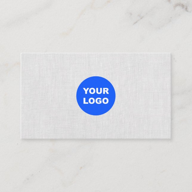 Lägg till Logotyp, Modern, Ljust Grått Linen-Profe Visitkort (Framsida)