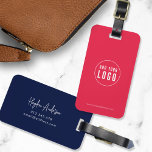 Lägg till Logotyp Modern Script Business Anpassnin Bagagebricka<br><div class="desc">Lägg till Logotyp Modern Script Business Anpassningsbar Färg Luggage Tag som är perfekt för dig och dina anställda när du reser för att arbeta. Bakgrunden färg längst fram och bakåt är redigerbar. Klicka på Redigera om du vill ändra färg:s anpassning genom att ersätta platshållartexten och platshållarbilden med din egen logotyp....</div>