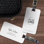 Lägg till Logotyp Modern Script Business Anpassnin Bagagebricka<br><div class="desc">Lägg till Logotyp Modern Script Business Anpassningsbar Färg Luggage Tag som är perfekt för dig och dina anställda när du reser för att arbeta. Bakgrunden färg längst fram och bakåt är redigerbar. Klicka på Redigera om du vill ändra färg:s anpassning genom att ersätta platshållartexten och platshållarbilden med din egen logotyp....</div>