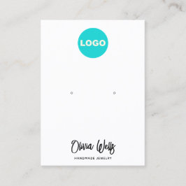 Lägg till Logotyp Namnteckning skript Vit avläsnin Visitkort