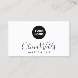 Lägg till Logotyp Namnteckning skriptvita Social-m Visitkort