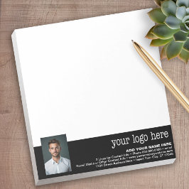 Lägg till Logotyp och foto - Business Contact Info Anteckningsblock