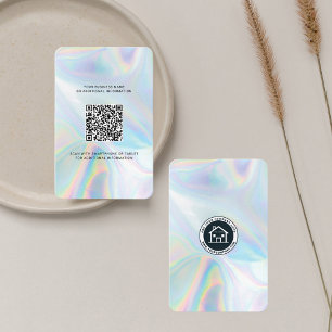 Lägg till Logotyp och QR-kod, DIY Holografisk Visitkort