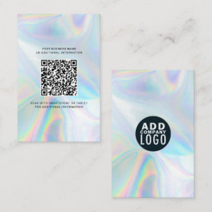 Lägg till Logotyp och QR-kod, DIY Holografisk Visitkort