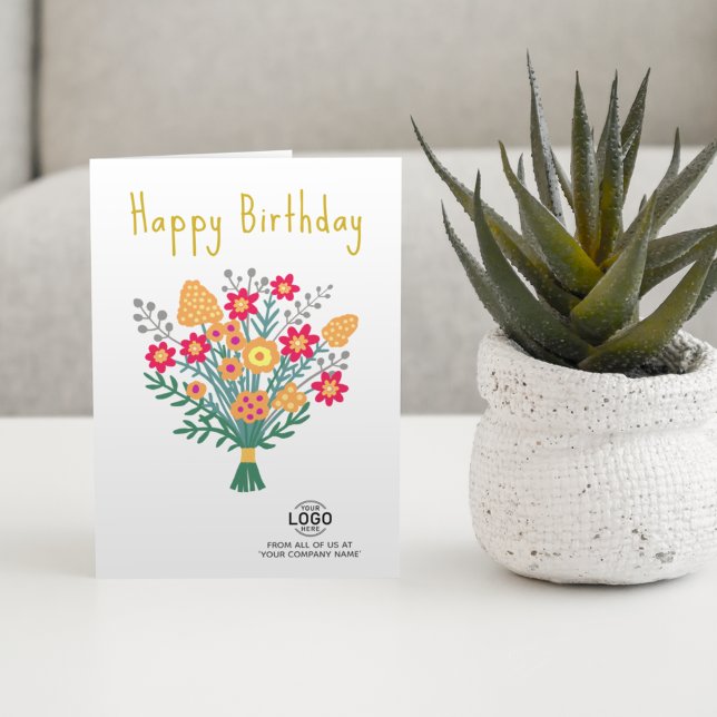 Lägg till Logotyp Red Orange Folk Flowers Business Kort (Skapare uppladdad)