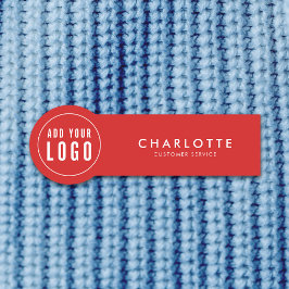 Lägg till logotyp redigerbar färg enkel modern för namnbricka