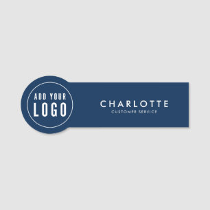 Lägg till Logotyp redigerbar Färg enkel modern för Namnbricka