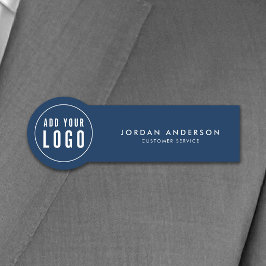 Lägg till logotyp redigerbar färg enkel modern nam namnbricka