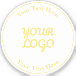 Lägg till logotyp redigerbar guldtext vattentät klistermärken