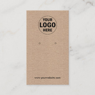 Lägg till logotyp Rustic Kraft Earring Visning C Visitkort