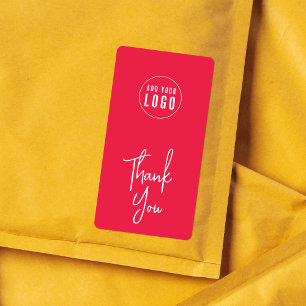 Lägg till Logotyp Script Tack Anpassningsbar Färg Fraktsedel