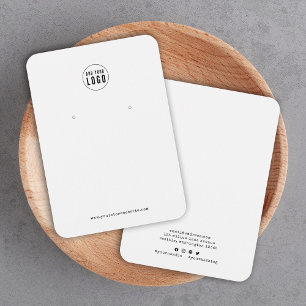 Lägg till logotyp skrivmaskin örhänge displaykort visitkort