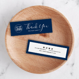 Lägg till Logotyp Social Media Tack Editable Färg Litet Visitkort