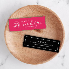 Lägg till Logotyp Social Media Tack Editable Färg Litet Visitkort