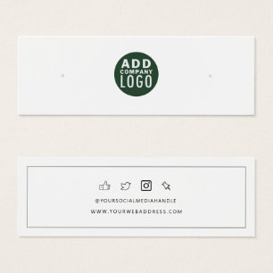 Lägg till Logotyp Stud Earring Visning Card för An Litet Visitkort