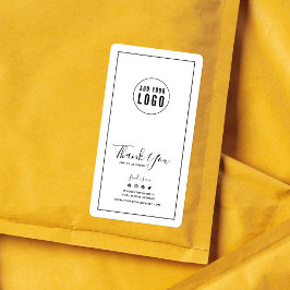 Lägg till Logotyp Svart Gräns-paketering för Tack Fraktsedel