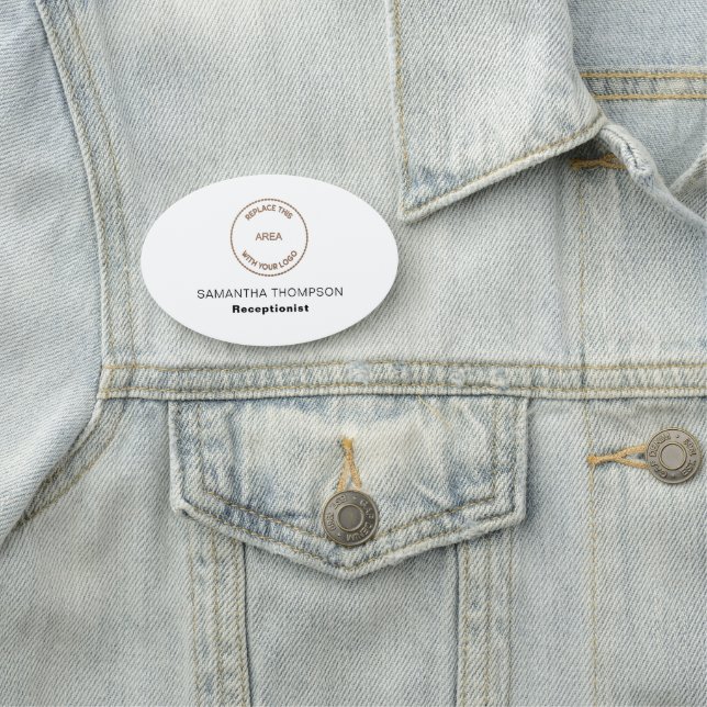 Lägg till Logotyp till medarbetares Namn-jobbtitel Namnbricka (På plats)