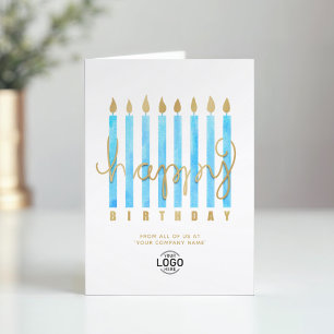 Lägg till Logotyp Turcos Candles Business Grattis  Kort