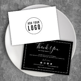 Lägg till Logotyp White Gräns Editable Färg Tack