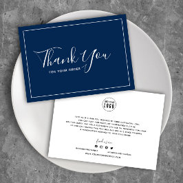 Lägg till Logotyp White Gräns Editable Färg Tack Kort