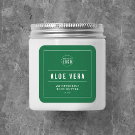 Lägg till Logotyp White Gräns & Linjer Anpassnings Fyrkantigt Klistermärke