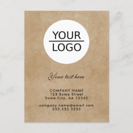 Lägg till Logotypen med Anpassningsbar Text Promot Vykort