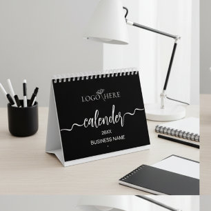 Lägg till logotypen Svart och vit minimalist Kalender