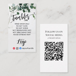 LÄGG TILL LOGOTYPENS tumör CARE vinyl eucalyptus Visitkort